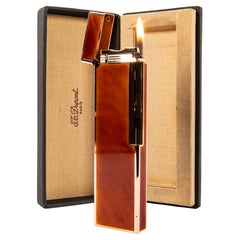 Vintage Lacquered S.T. Dupont Ligne 1 Desk Lighter in Box 1980s