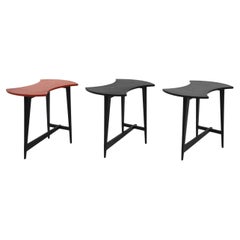 Retro Lacquered Stools / Side-Tables by Thanh Ley (1919-2003)