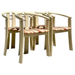 Vintage Lacquered Tub Chairs - Set of 4