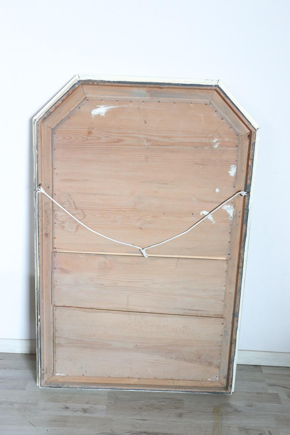 Vintage Lacquered Wood Wall Mirror For Sale 4