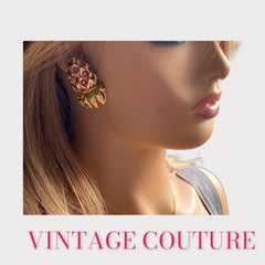 Boucles d'oreilles vintage Lacroix non signées
