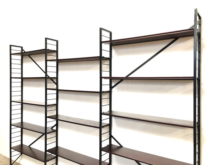 Vintage Ladderax Teak and Metal Bookshelf by Robert Heal for Staples