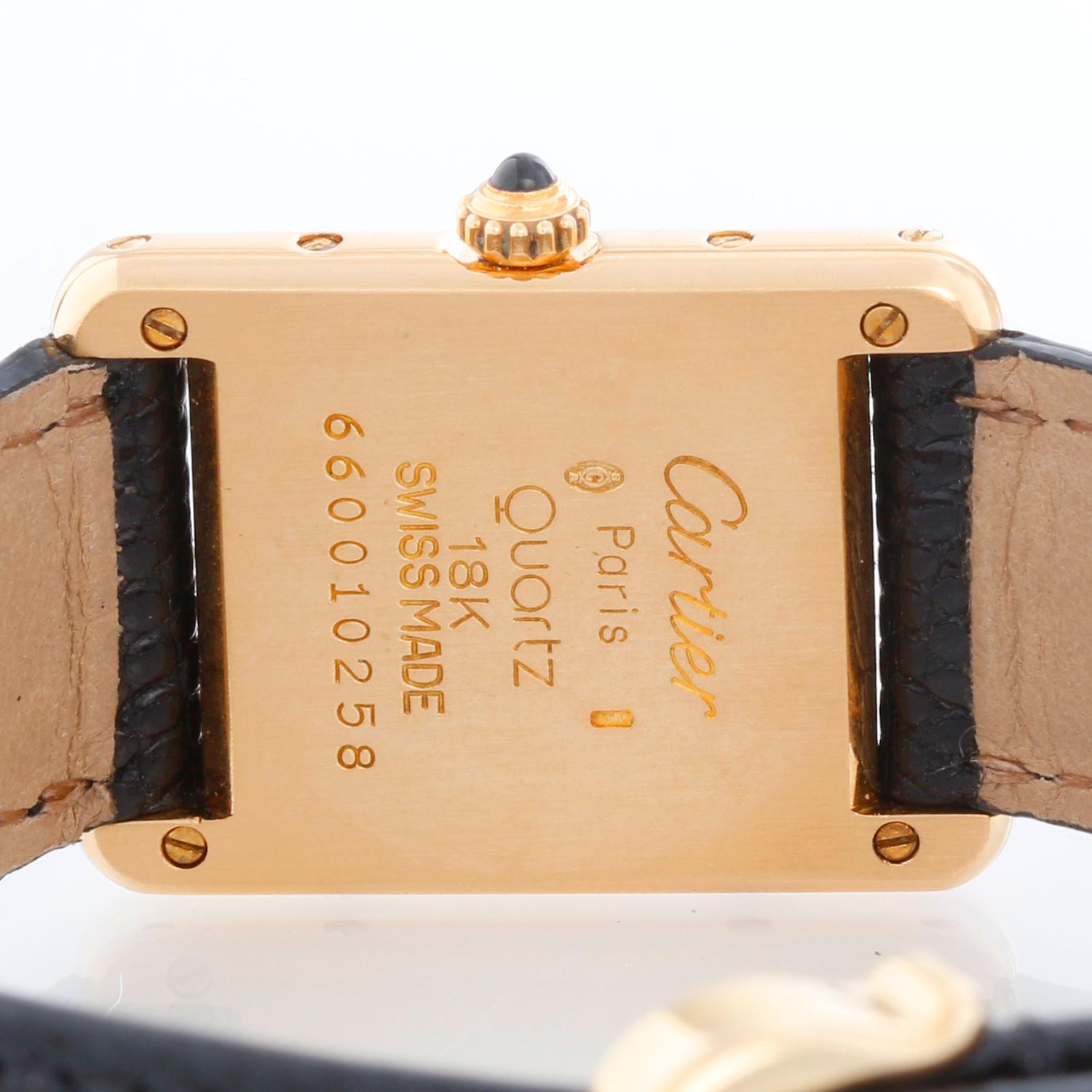 Vintage Ladies 18k Gold Cartier Tank Louis Watch In Excellent Condition In Dallas, TX