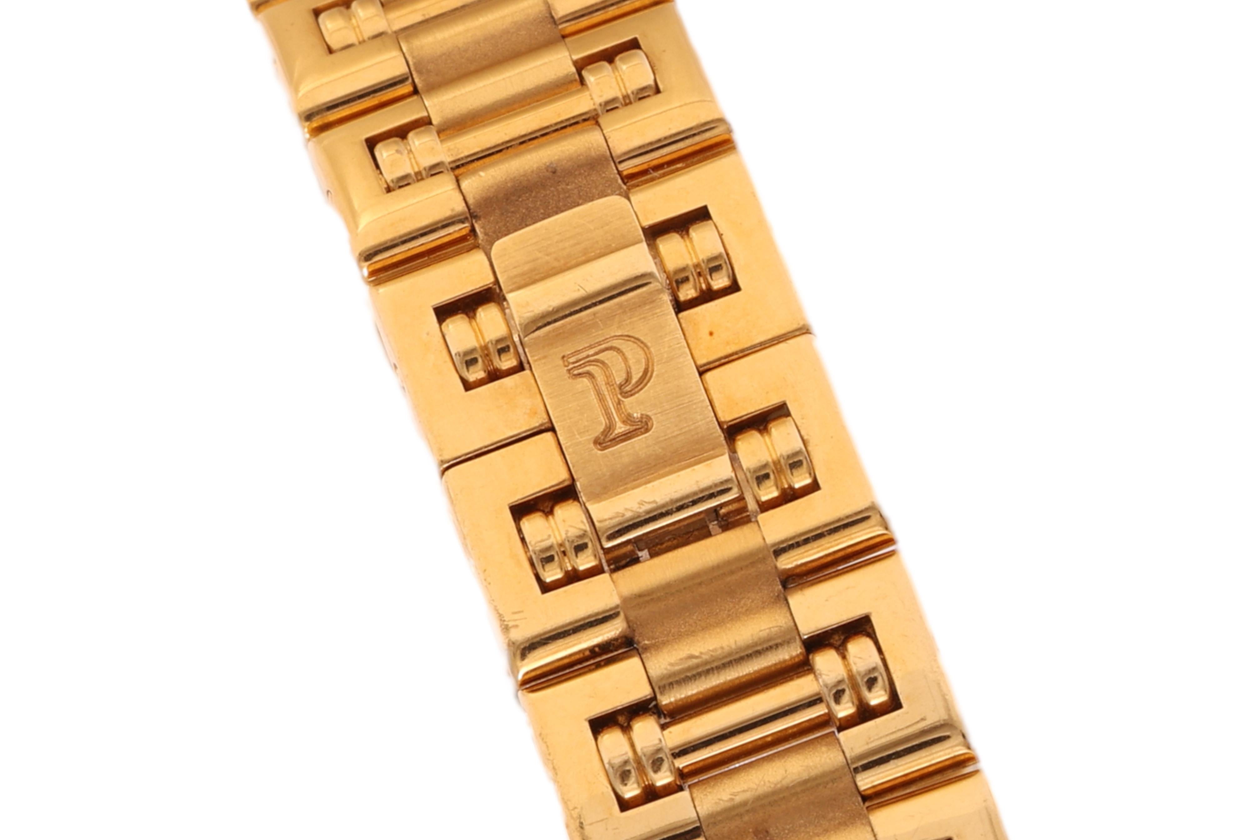 Vintage Ladies 18kt Gold Piaget Dancer Diamonds Wrist Watch, Quartz , Diam 23 mm For Sale 2