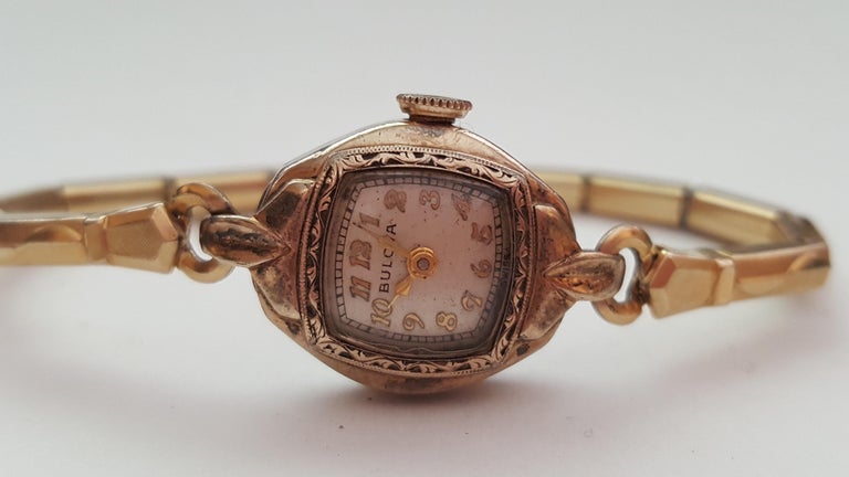 Vintage Ladies Bulova 10 Karat Rose Gold-Plated Watch, Champagne Face,  Petite at 1stDibs | bulova l6 ladies watch vintage