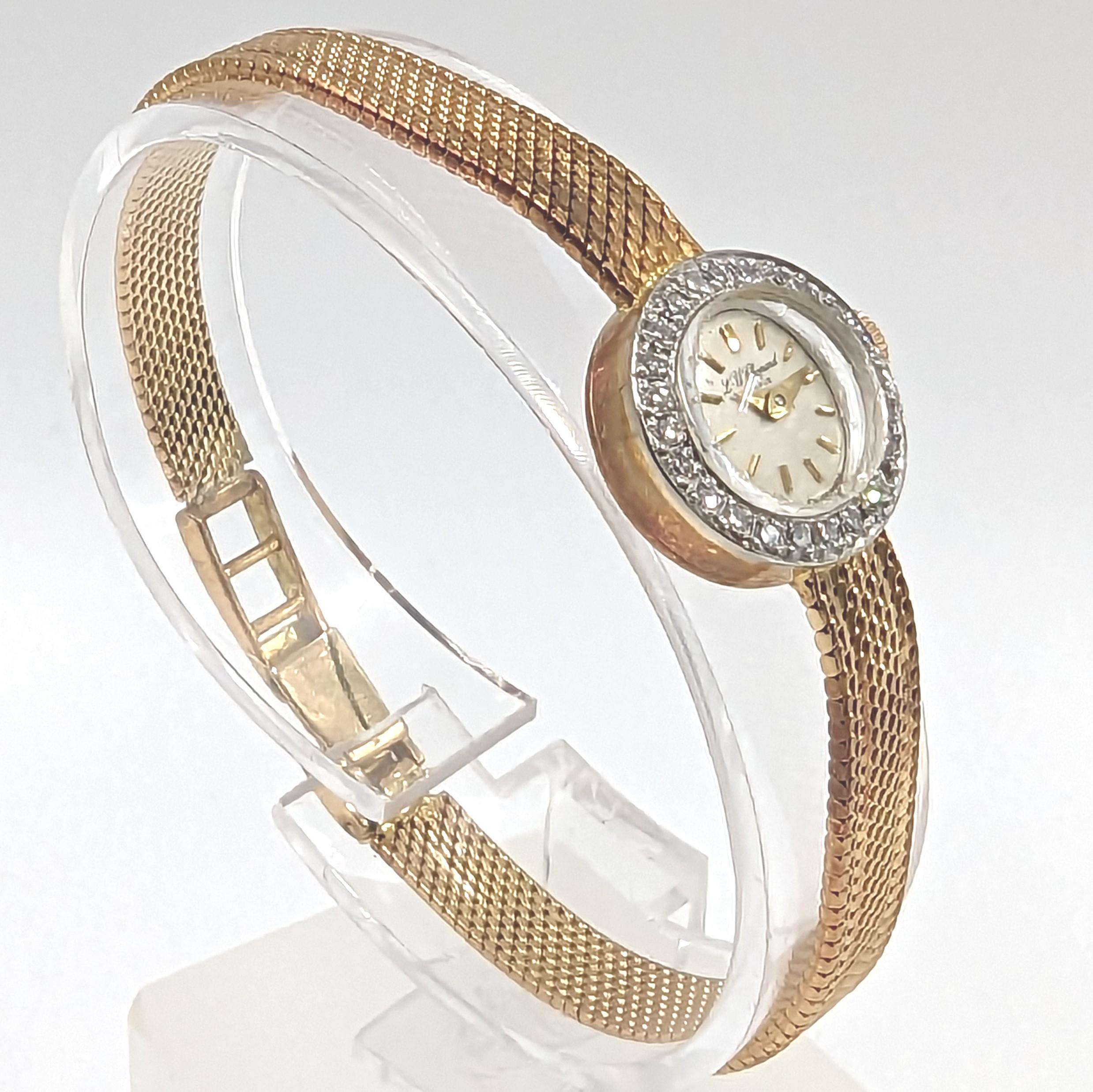 Round Cut Vintage Ladies Chopard 18k Rose/Pink Gold Diamond Watch Solid Gold Mesh Bracelet