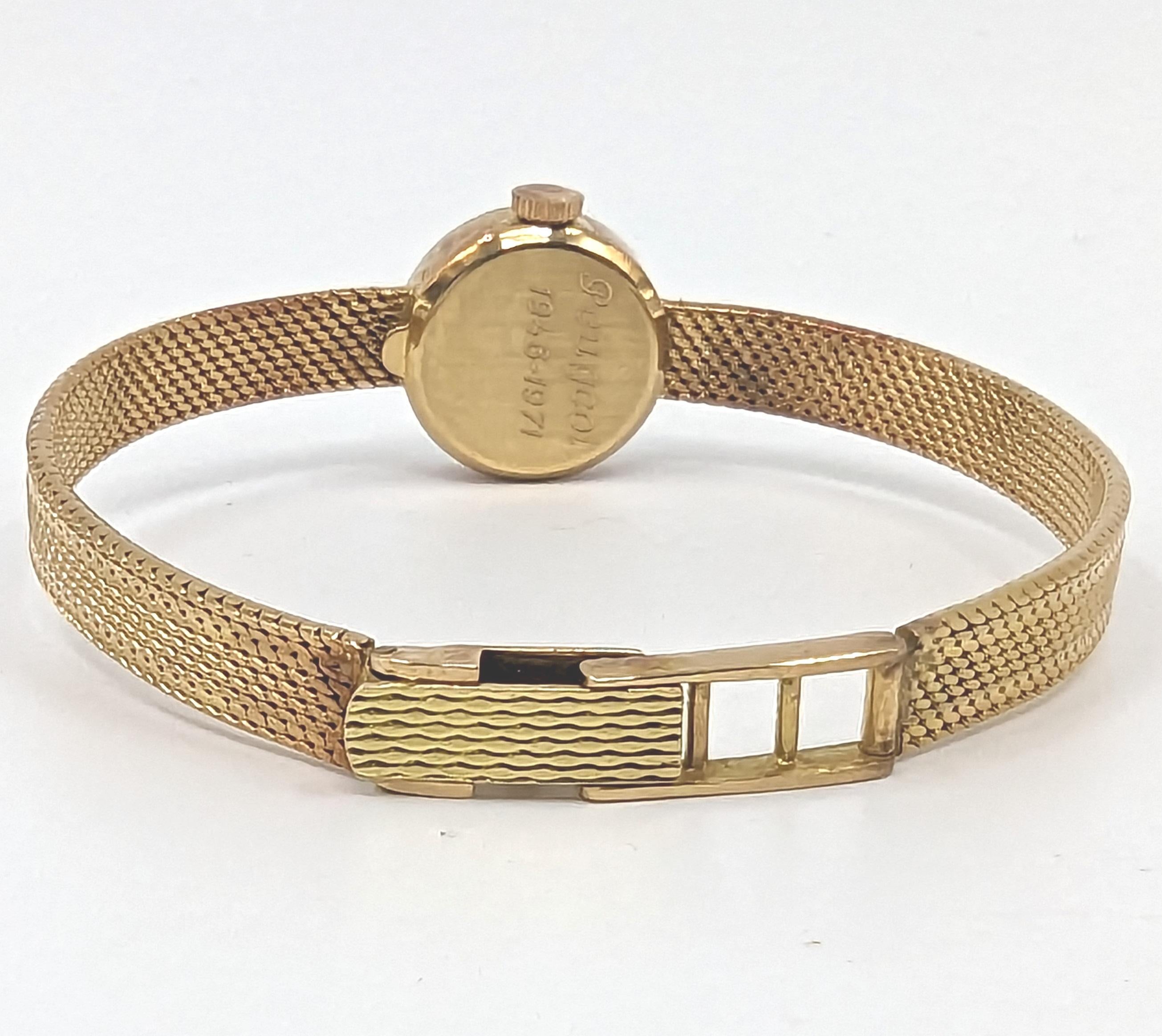 Vintage Ladies Chopard 18k Rose/Pink Gold Diamond Watch Solid Gold Mesh Bracelet 1