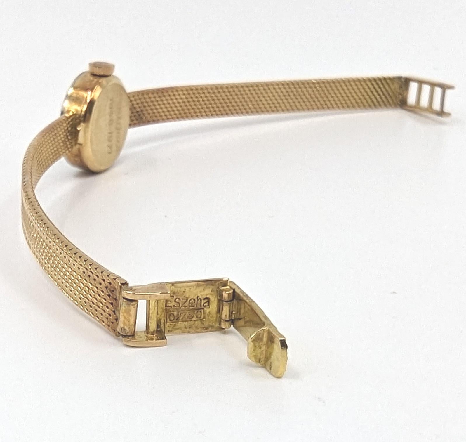 Vintage Ladies Chopard 18k Rose/Pink Gold Diamond Watch Solid Gold Mesh Bracelet 2