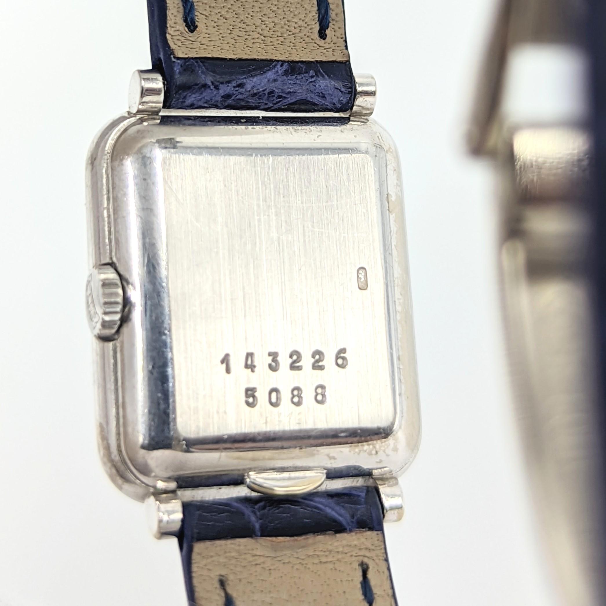 Ladies Chopard 18k White Gold Diamond Watch Rare JLC Deployment Clasp ref 8/6495 For Sale 2