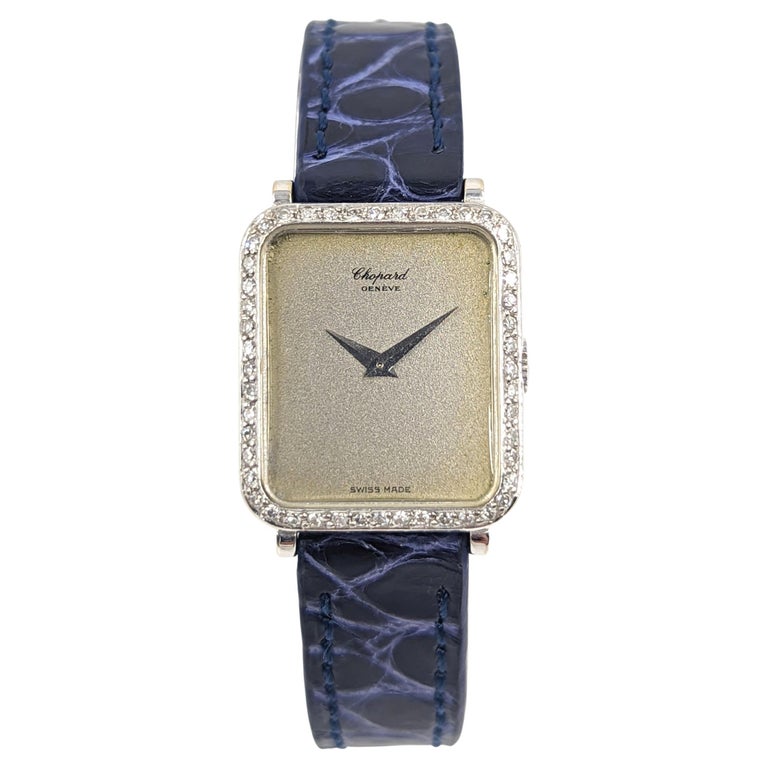 Damenuhr Chopard 18 Karat Weißgold Diamant Seltener JLC