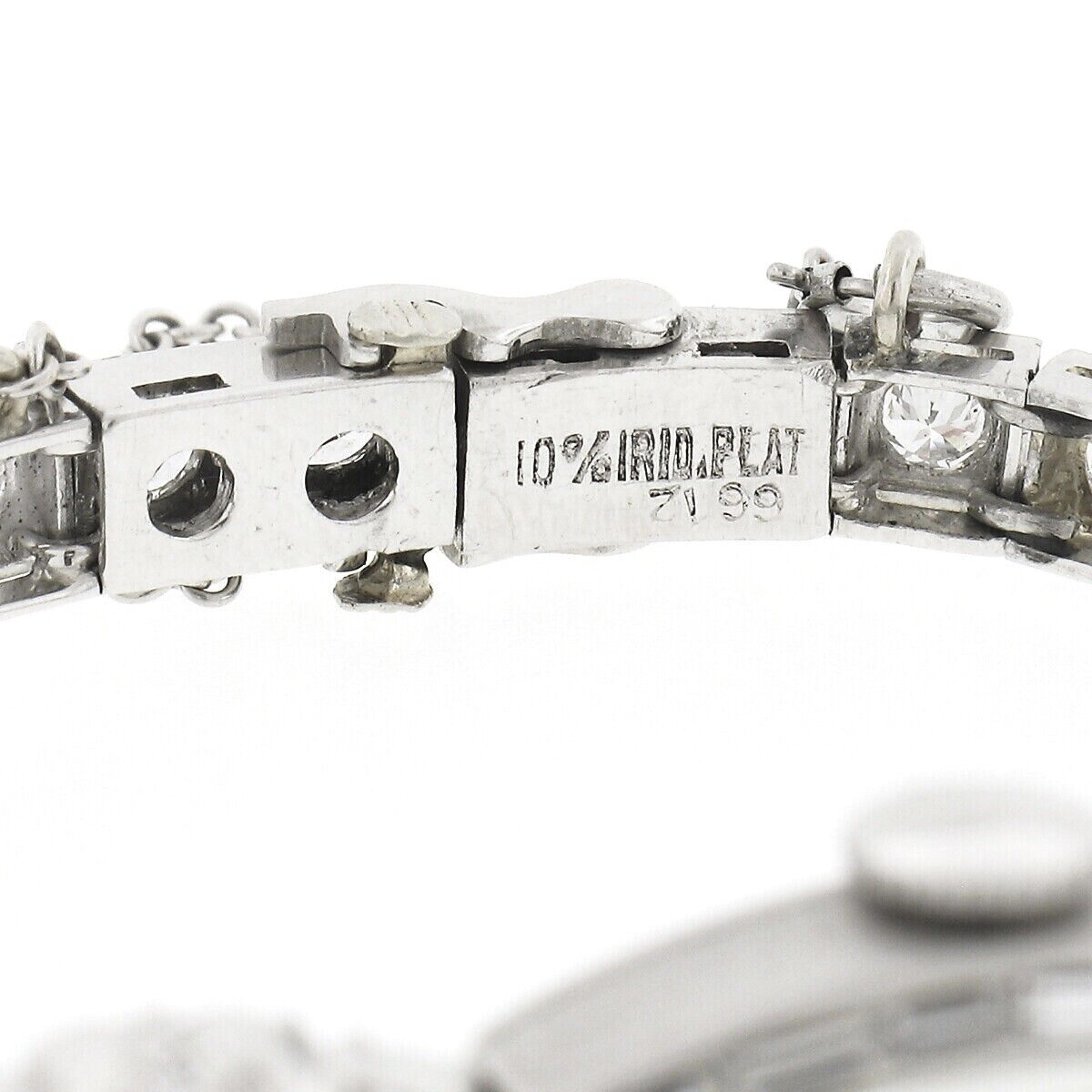 Vintage Ladies' Hamilton Platinum 6.95ctw Diamond Fancy Bracelet Dress Watch In Good Condition In Montclair, NJ