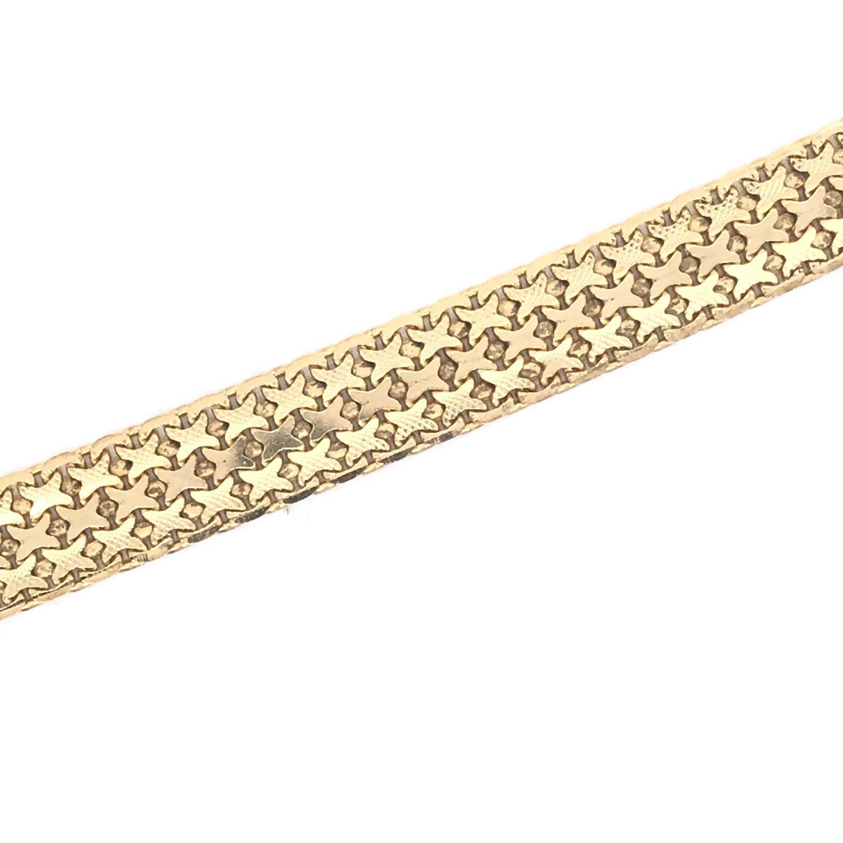 Italienische 14 Karat Gelbgold Vintage Damen-Halskette (Retro)