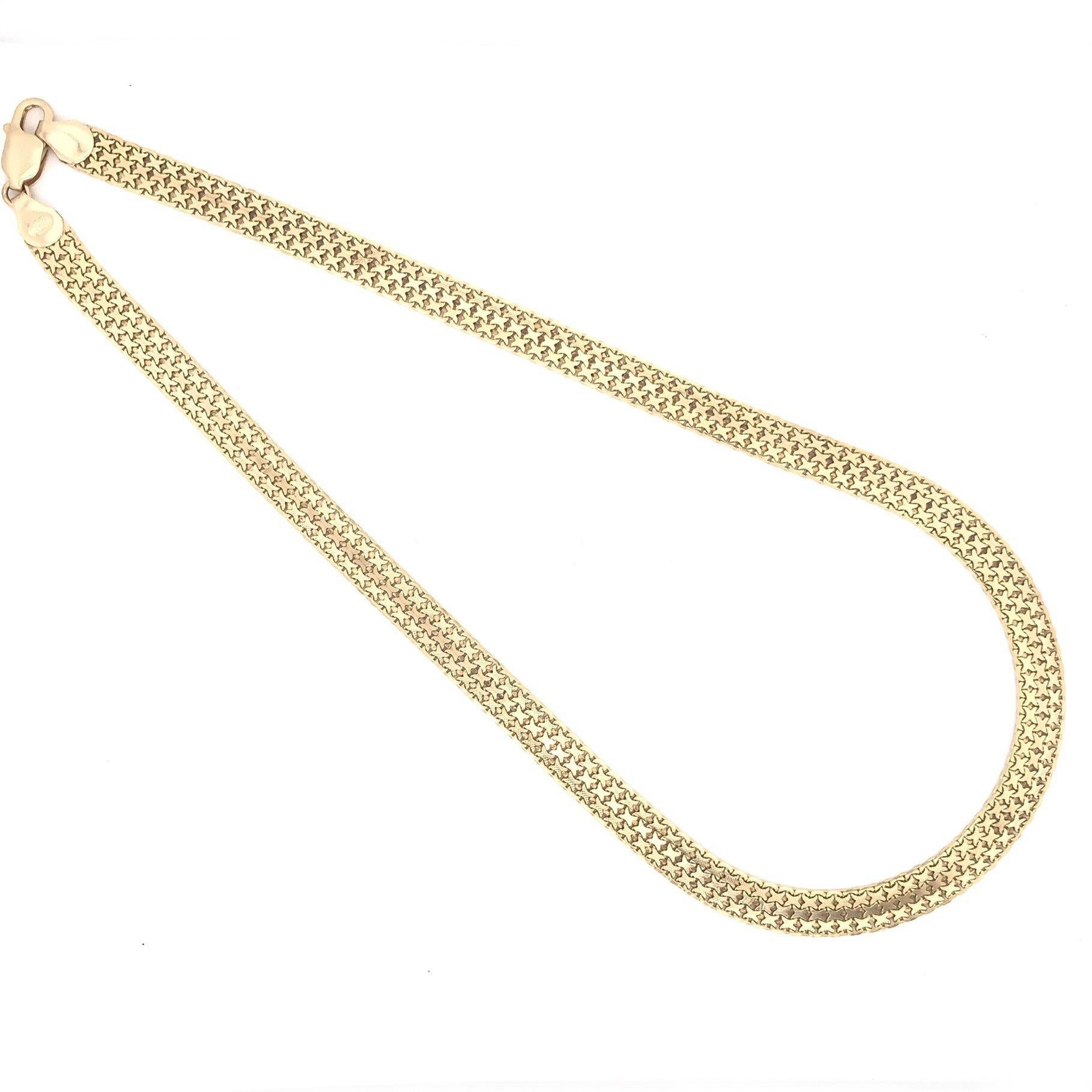 Italienische 14 Karat Gelbgold Vintage Damen-Halskette im Zustand „Gut“ in Montgomery, AL