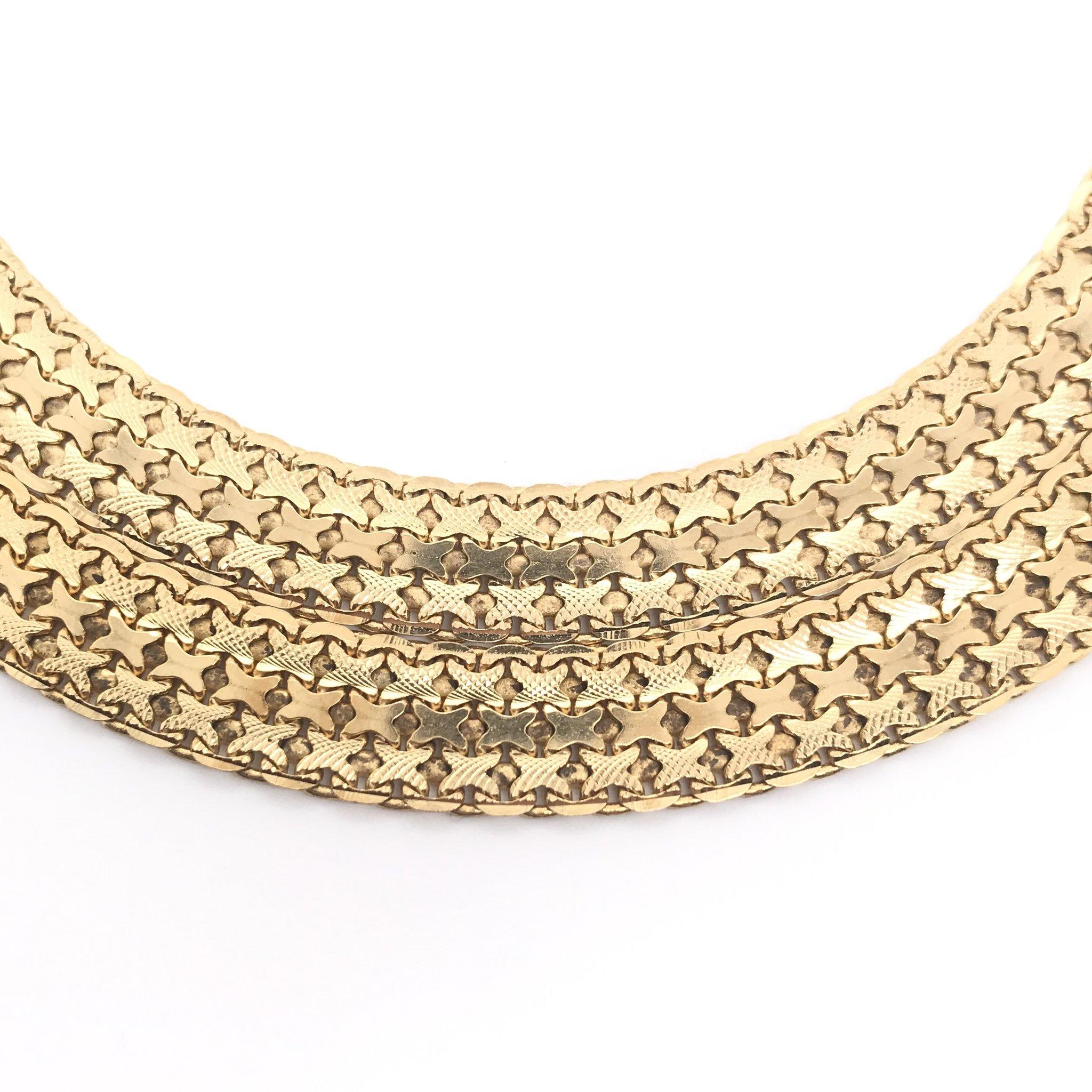 Italienische 14 Karat Gelbgold Vintage Damen-Halskette 2