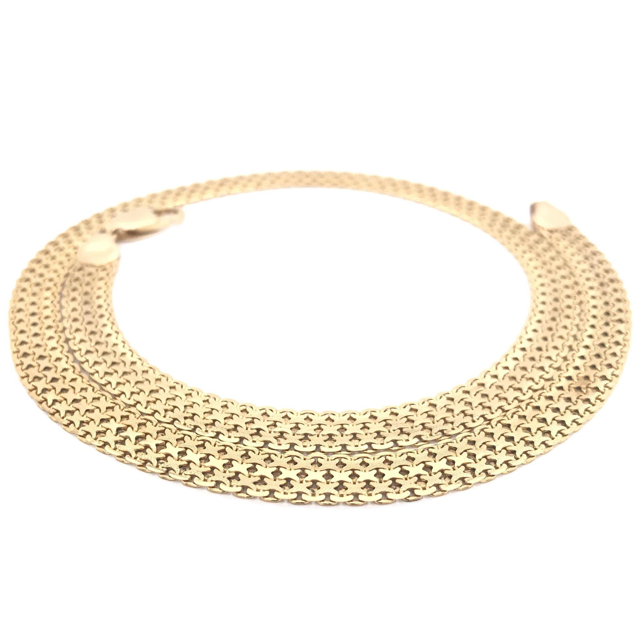 Italienische 14 Karat Gelbgold Vintage Damen-Halskette 3