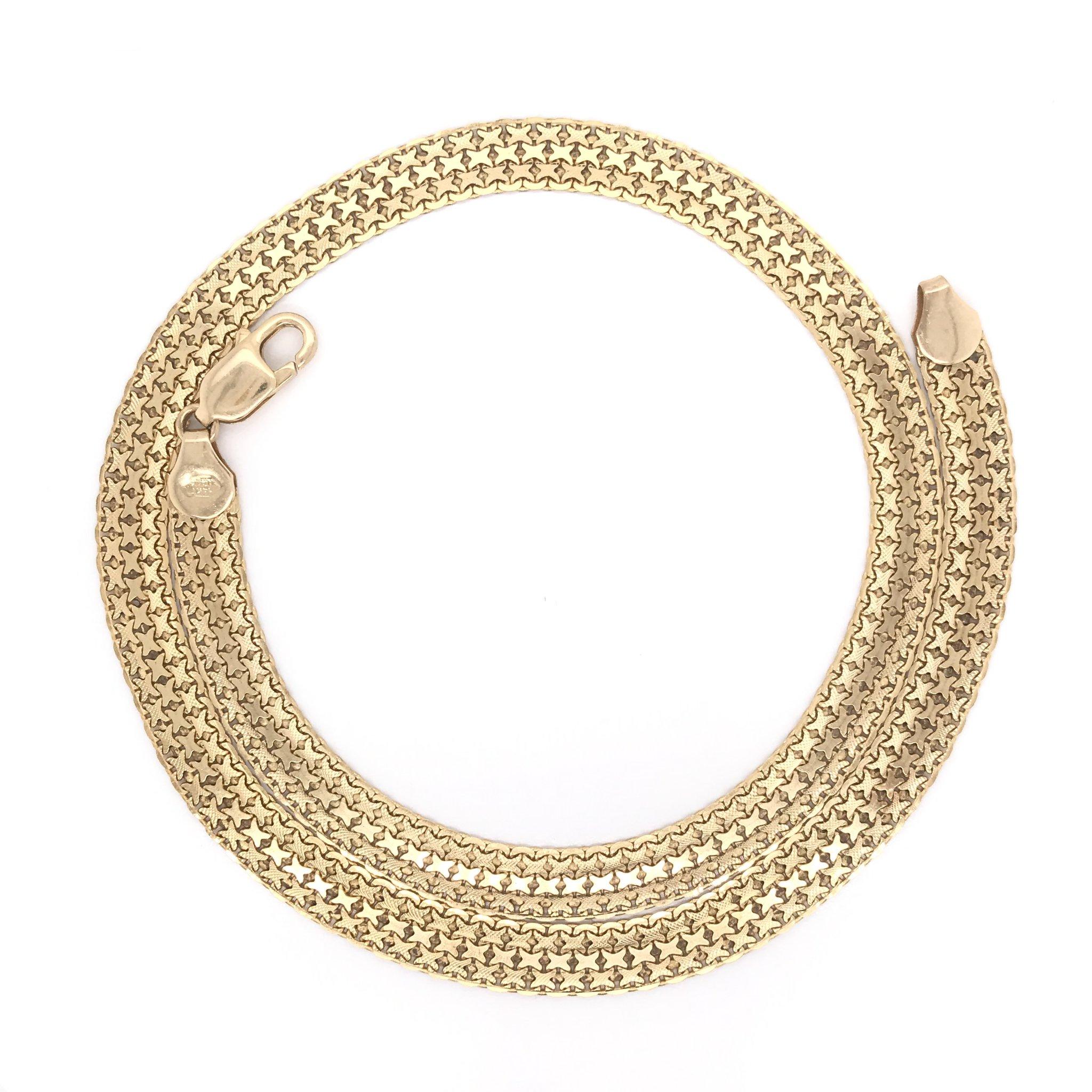 Italienische 14 Karat Gelbgold Vintage Damen-Halskette 4