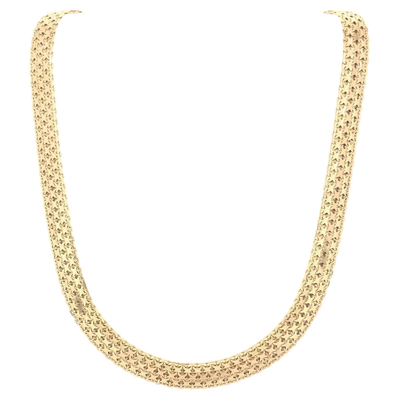 Vintage Ladies Italian 14K Yellow Gold Necklace