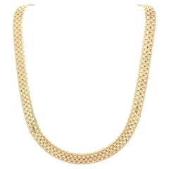 Italienische 14 Karat Gelbgold Vintage Damen-Halskette