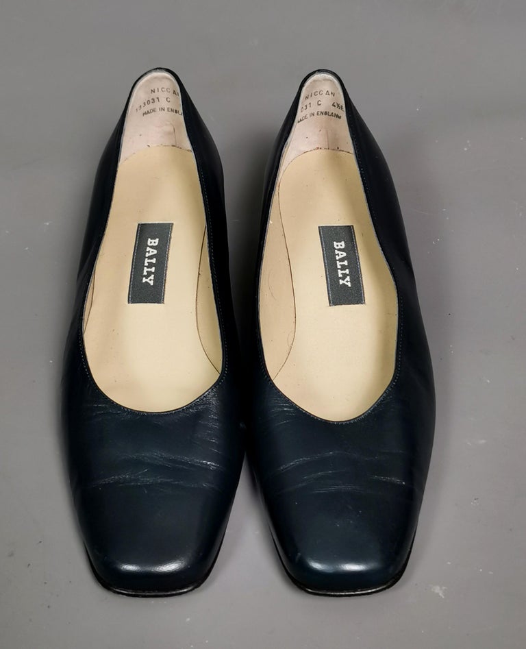 navy leather court shoes