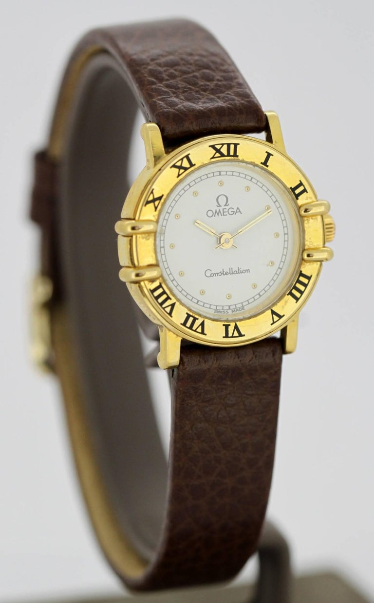 Vintage Ladies Omega Constellation Wristwatch in 18 Karat ...