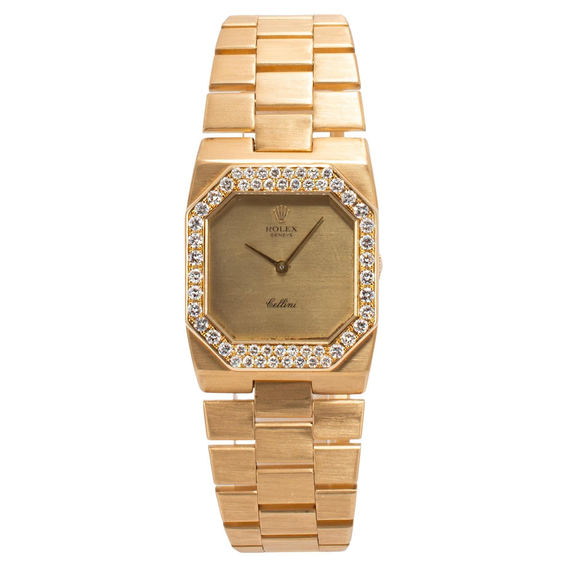 Rare Rolex Cellini 14k Italy Stamped 30mm Ladies Watch Pre-owned Rolex Cellini 14k yellow gold gold manual watch main image 4