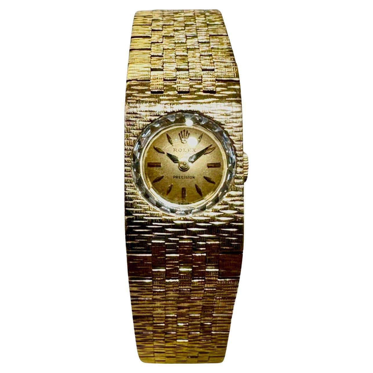 Vintage Ladies Rolex Precision 18K Ref. #2604 1950's Champagne Dial ...
