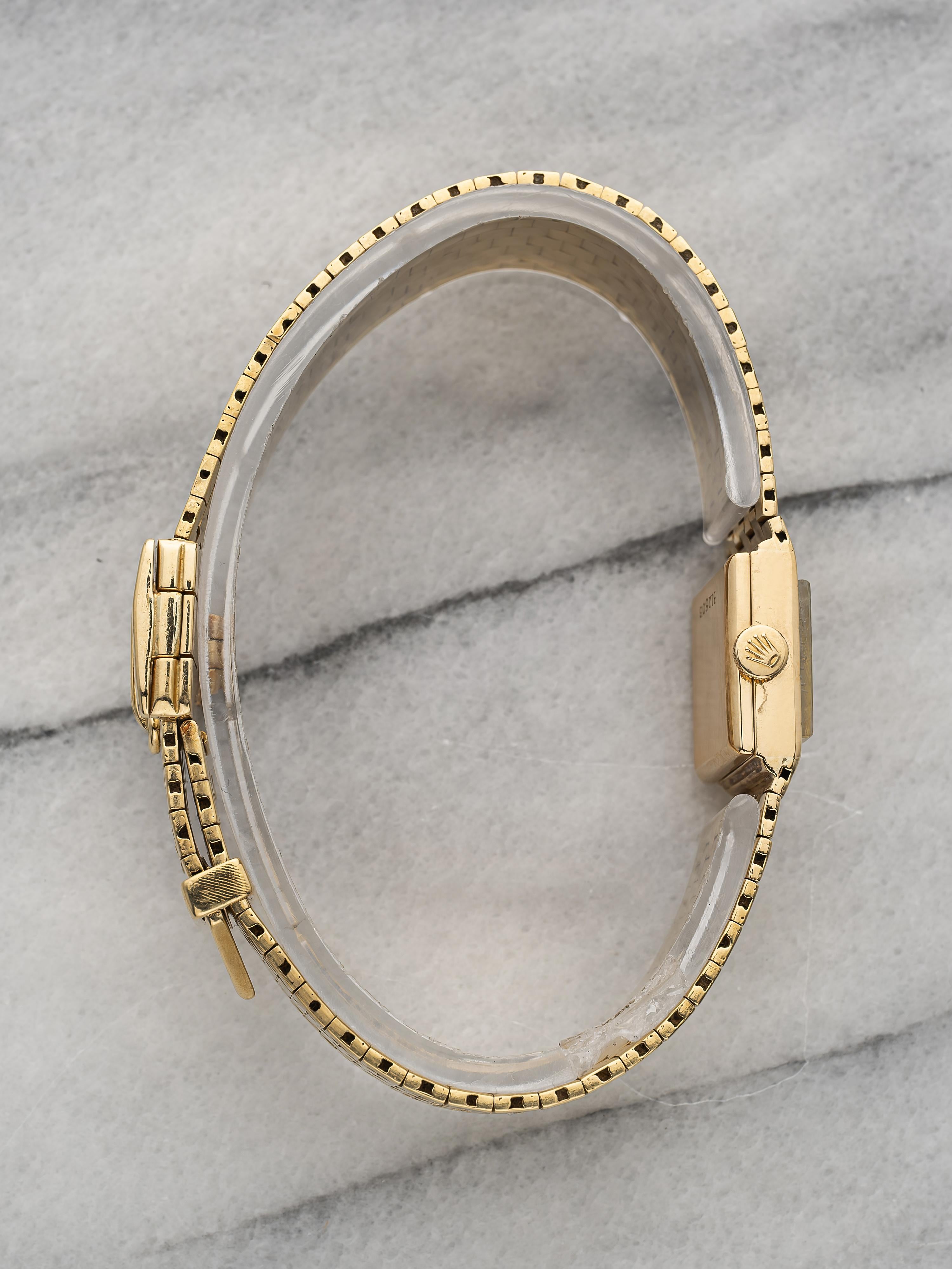 Vintage Ladies Rolex Precision 50s 18K Gold Manual Wind Reference 8209 Belt im Angebot 1