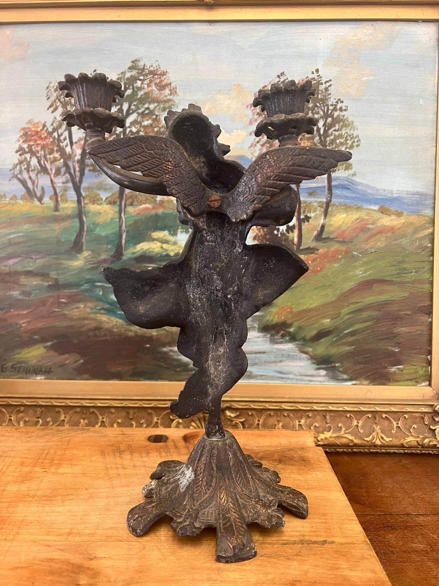Mid-Century Modern Vintage Lady Dancing decorative Candle holder Art Nouveau Style. For Sale