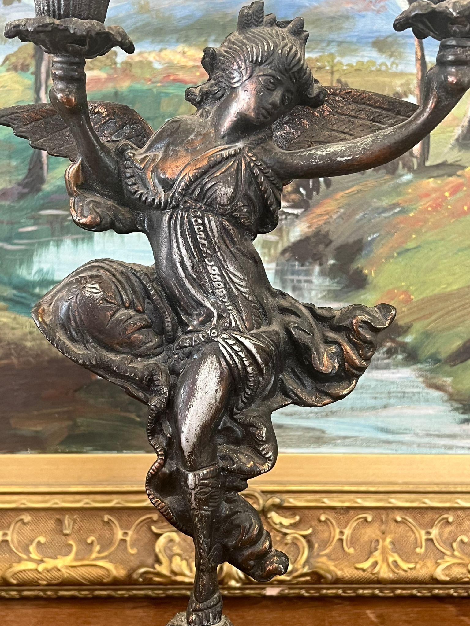 Vintage Lady Dancing decorative Candle holder Art Nouveau Style. In Good Condition For Sale In Seattle, WA