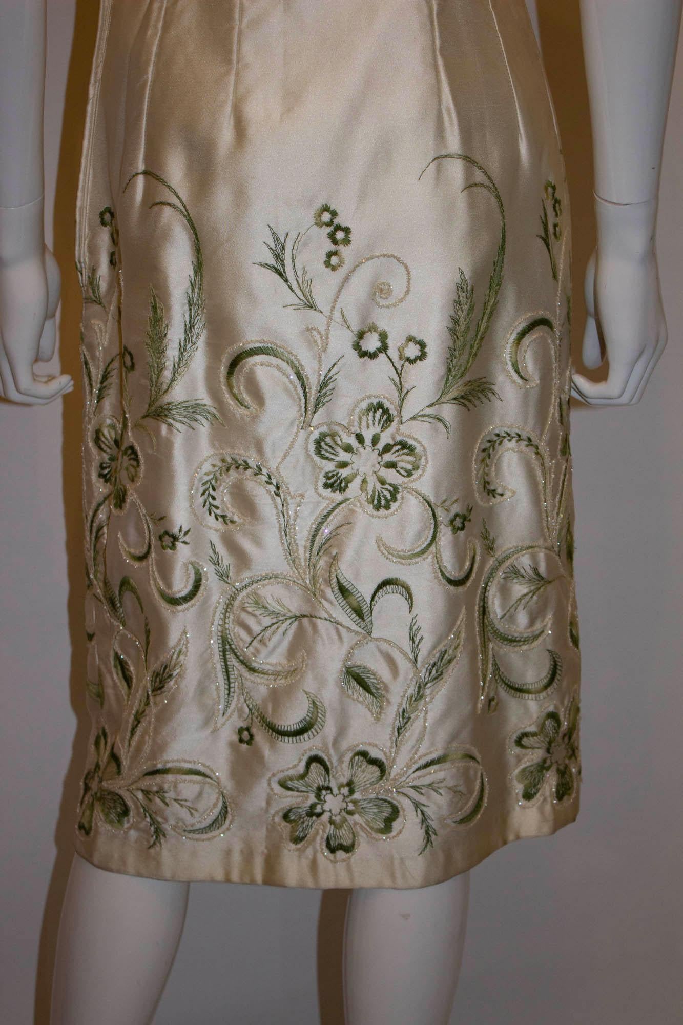 Vintage LadyCourt of London Cocktail Dress with Wonderful Embellishment For Sale 1