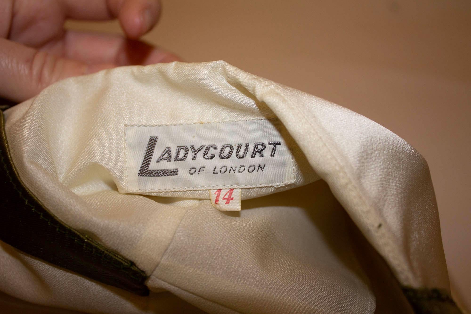 Vintage LadyCourt of London Cocktail Dress with Wonderful Embellishment For Sale 2