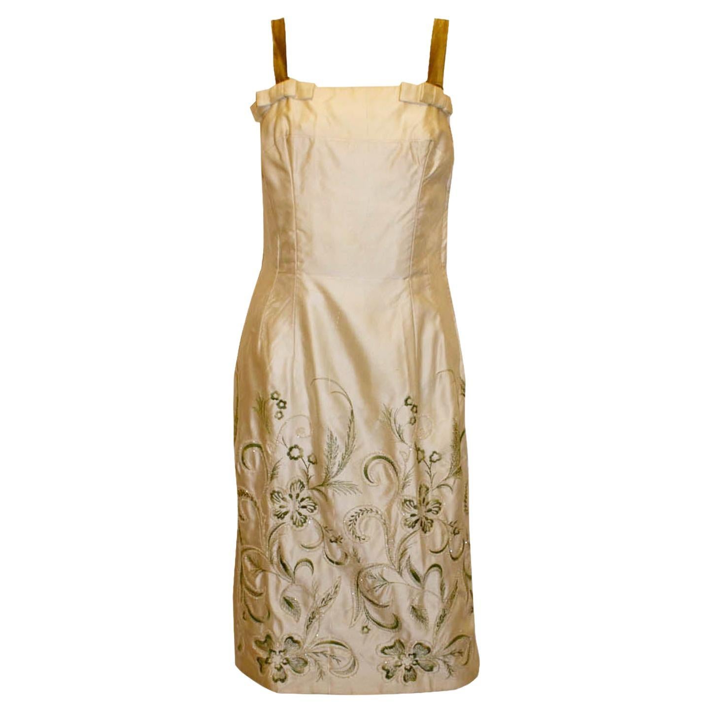 Vintage LadyCourt of London Cocktail Dress with Wonderful Embellishment For Sale