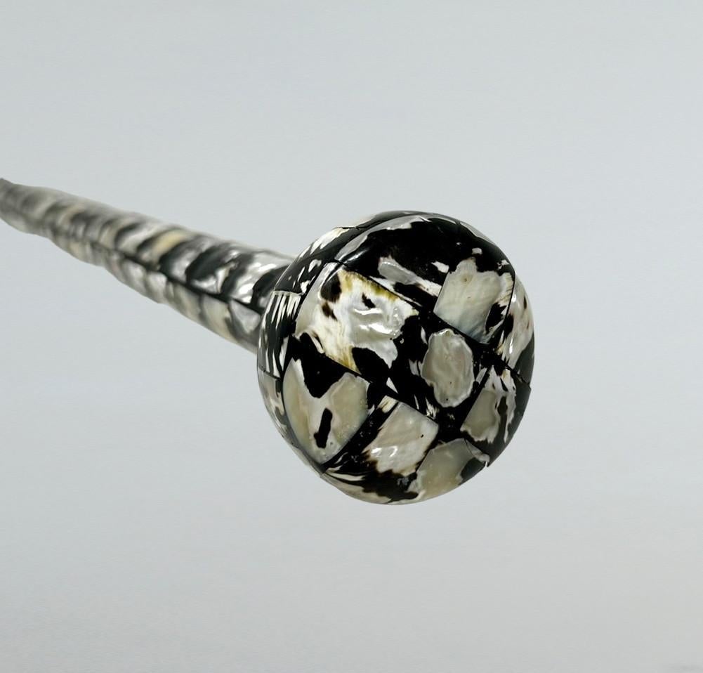 Vintage Lady's Gentleman's Mother of Pearl Traveling Walking Swagger Stick Cane  en vente 2