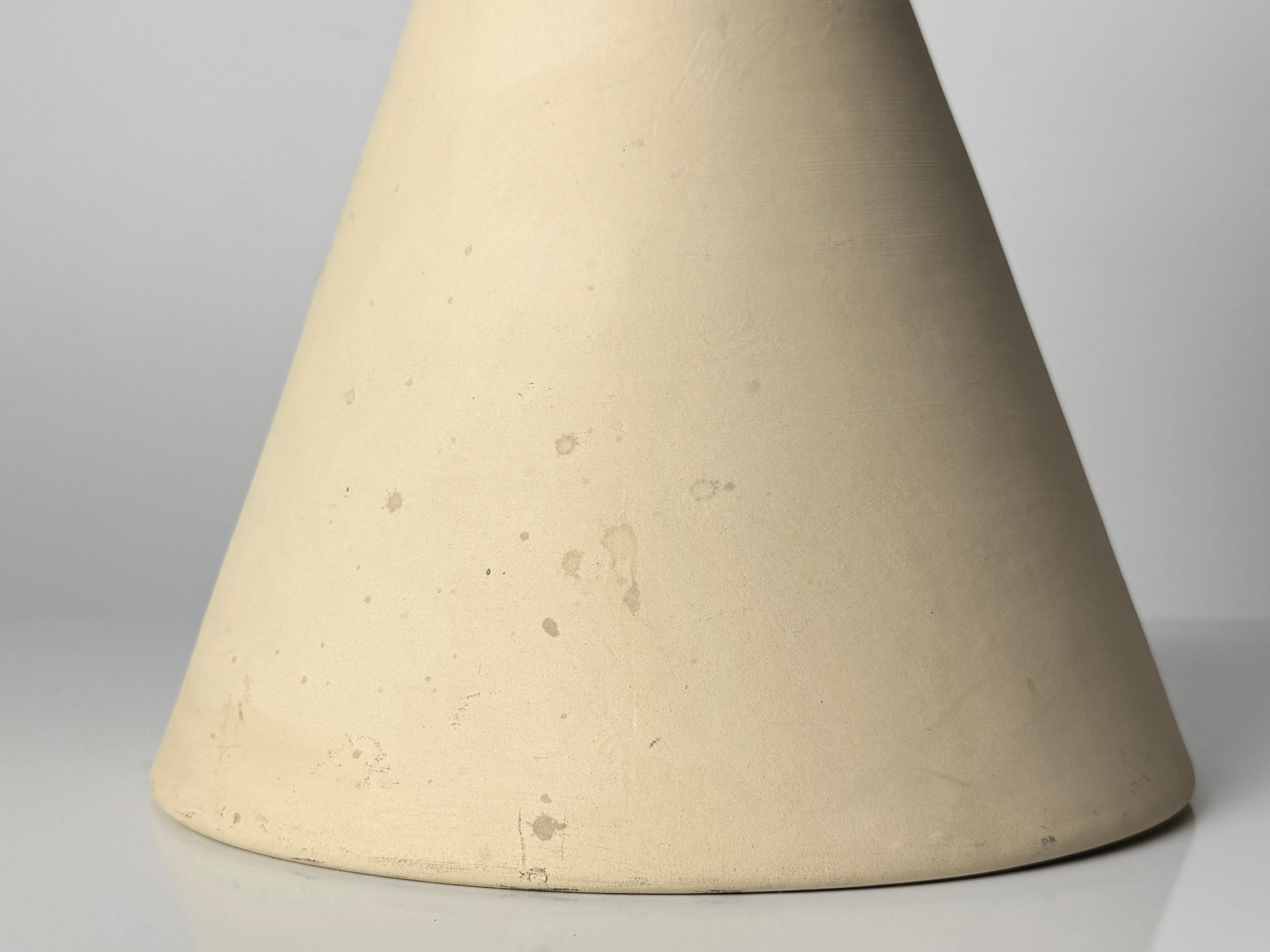 Vintage Lagardo Tackett Architectural Pottery Double Cone Planter Bisque Ceramic For Sale 2