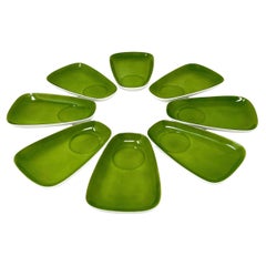 Vintage Lagardo Tackett Porcelain Espresso Plates ... Set of 8 MCM Snack Plates