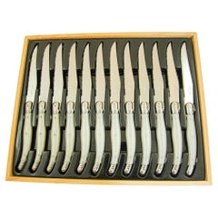 Vintage Laguiole Francia 12 Piezas Cuchillos Carne