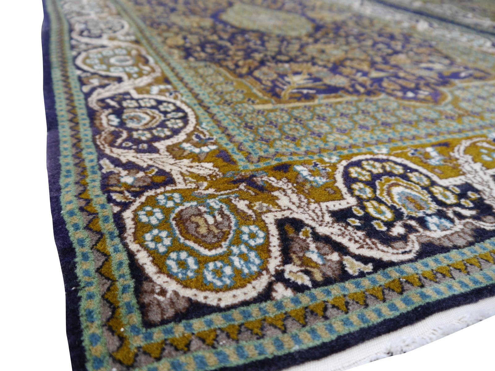 turquoise wool rug
