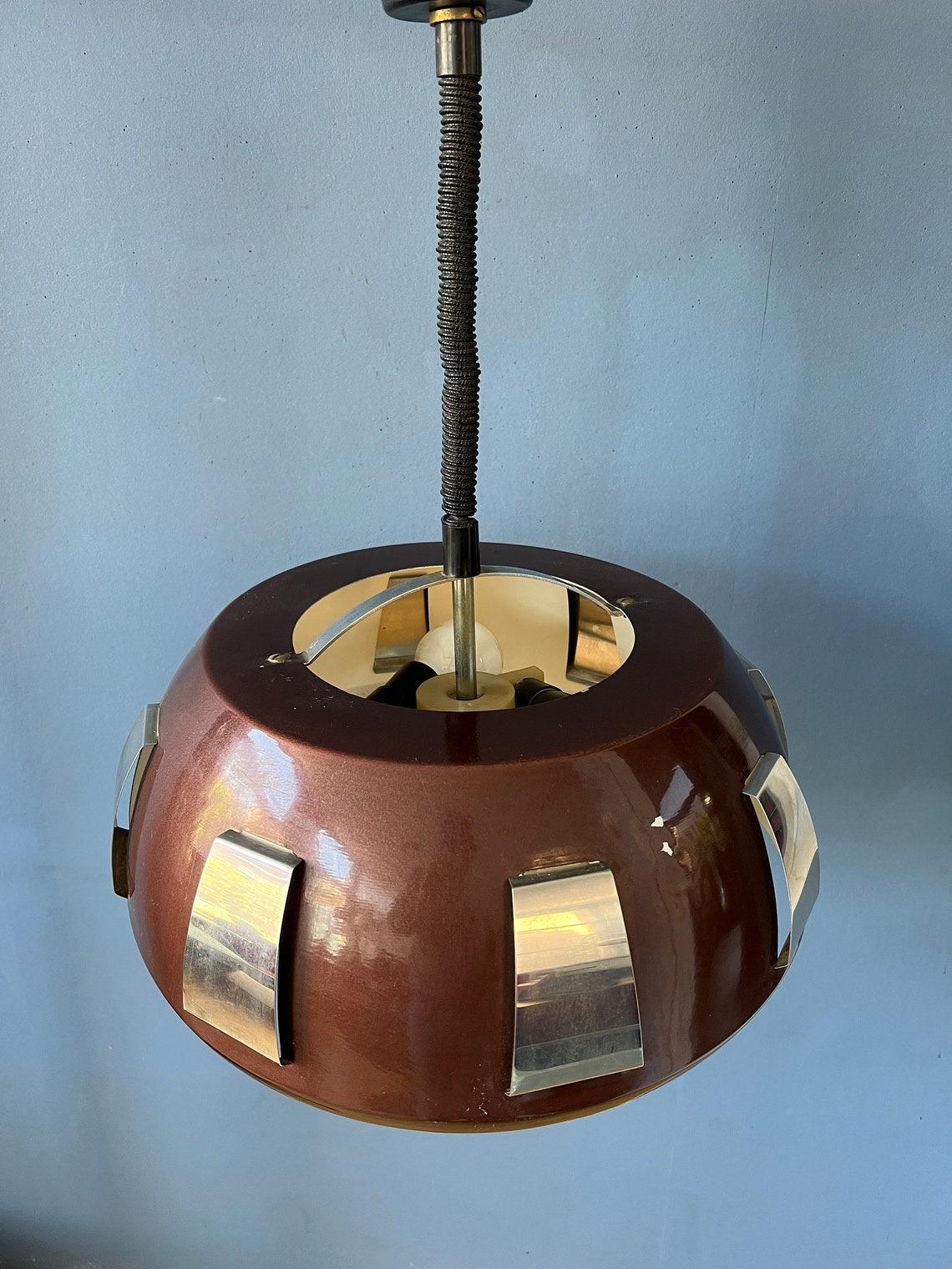 Métal Lampe suspendue Lakro Amstelveen de l'ère spatiale, 1970 en vente