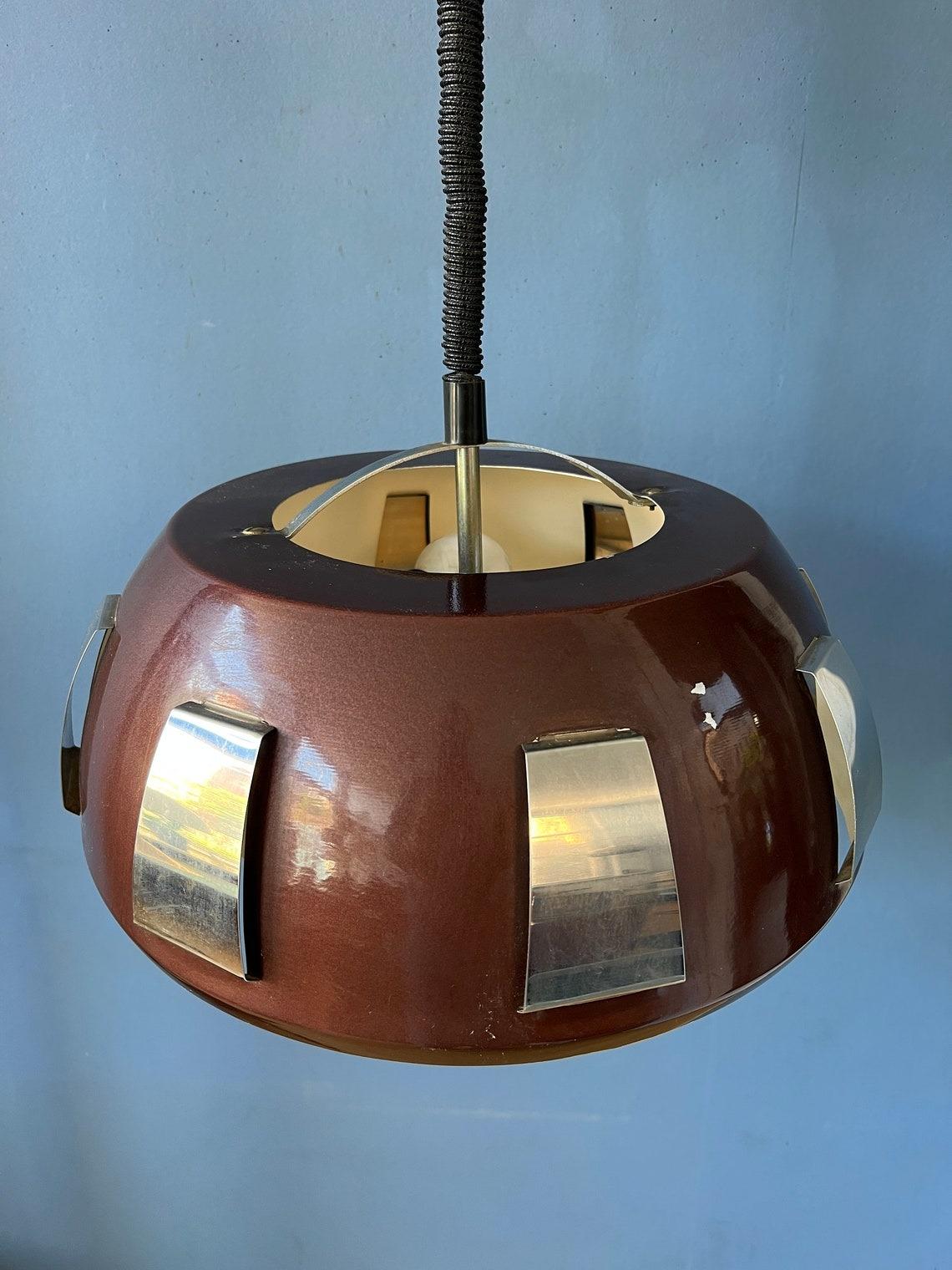 Vintage Lakro Amstelveen Pendant Light - Space Age Hanging Lamp, 1970s For Sale 2