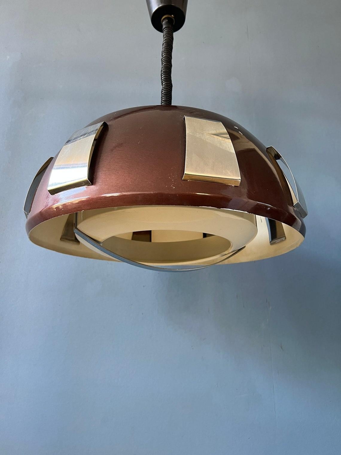 Vintage Lakro Amstelveen Pendant Light - Space Age Hanging Lamp, 1970s For Sale 3