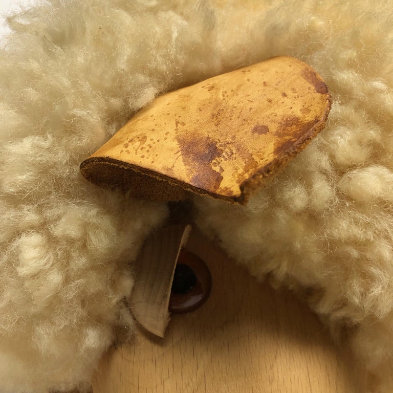 Vintage Carved Wood Sheep 2