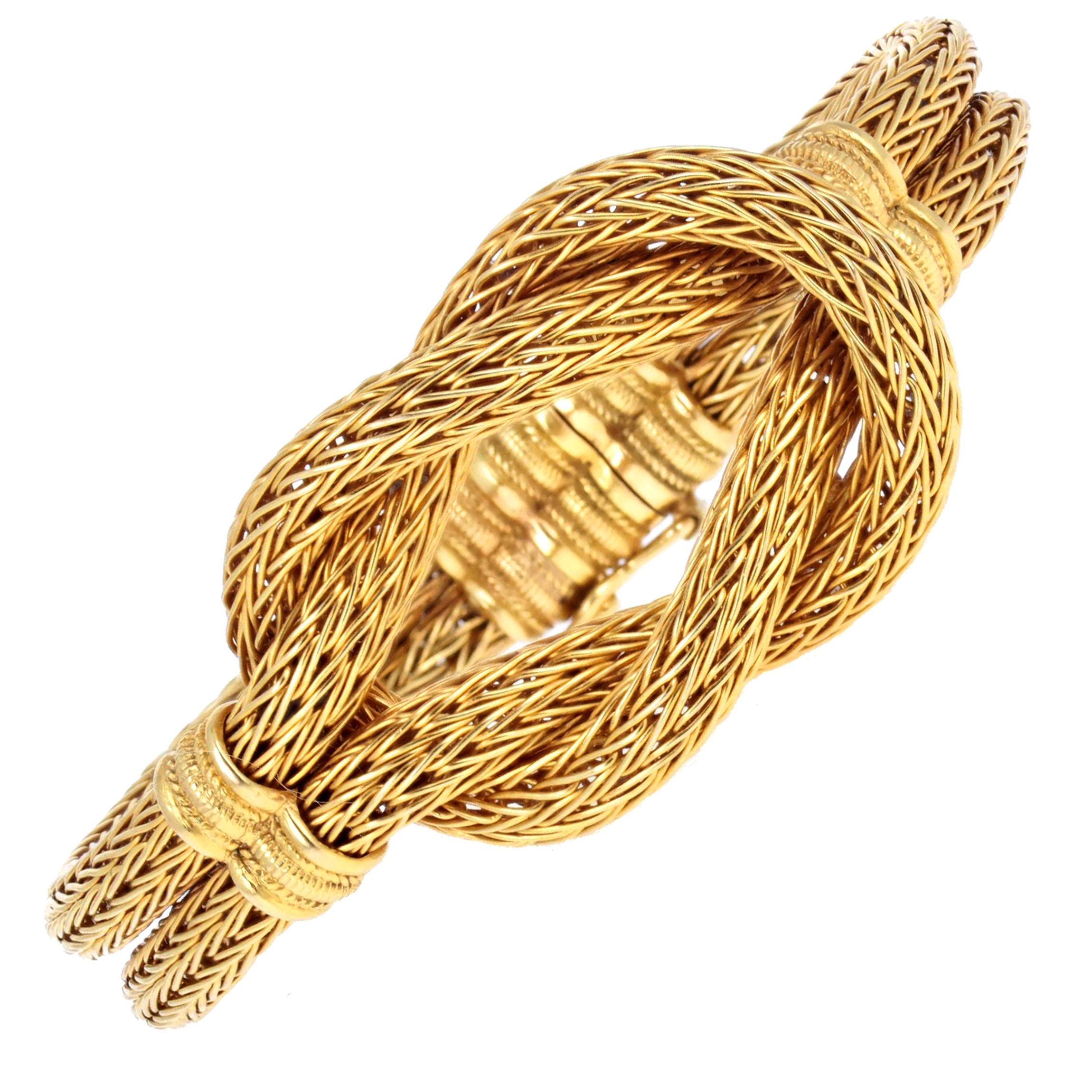 Vintage Lalaounis 18 Karat Gold Herkules-Knoten-Armband (Zeitgenössisch)