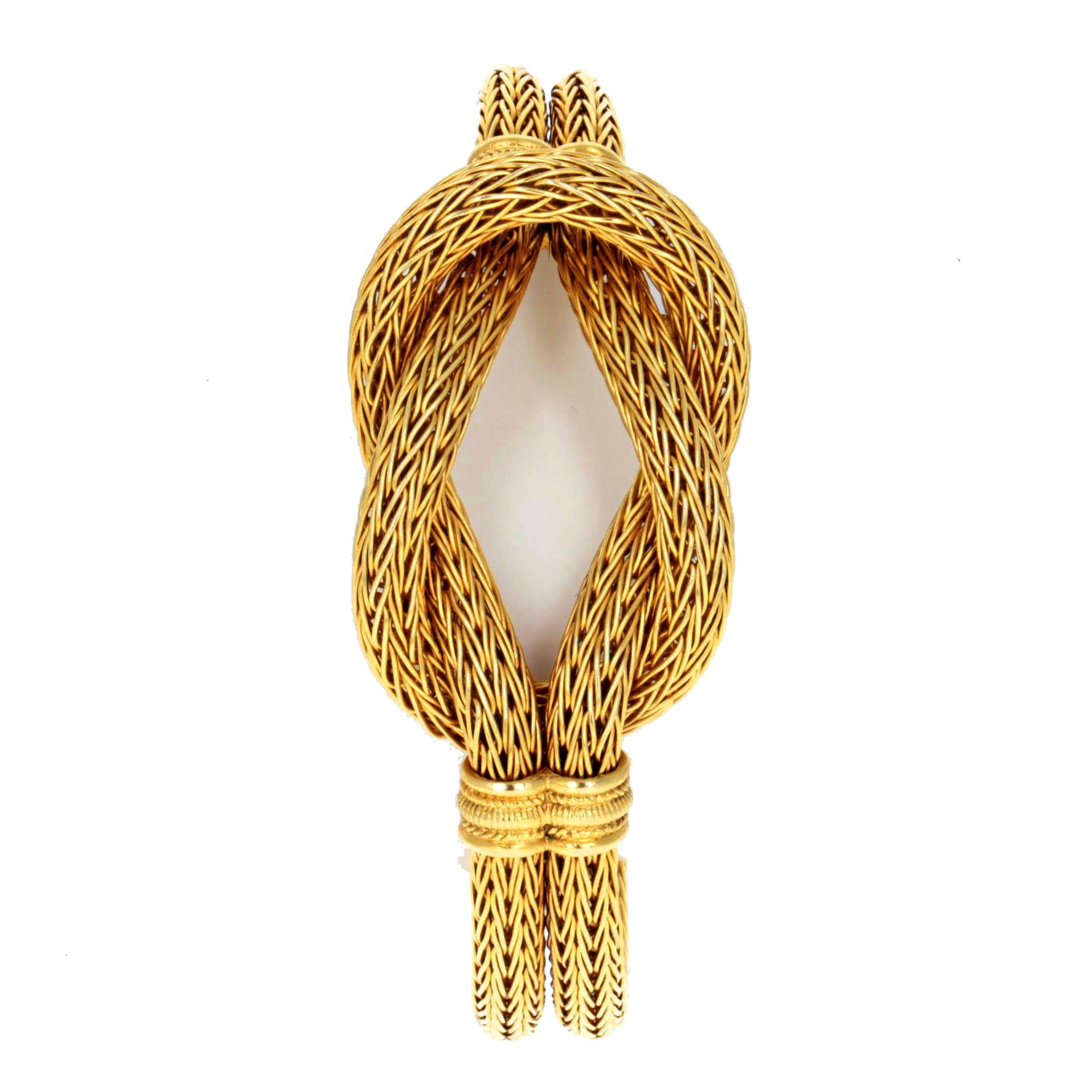 Vintage Lalaounis 18 Karat Gold Hercules Knot Bracelet