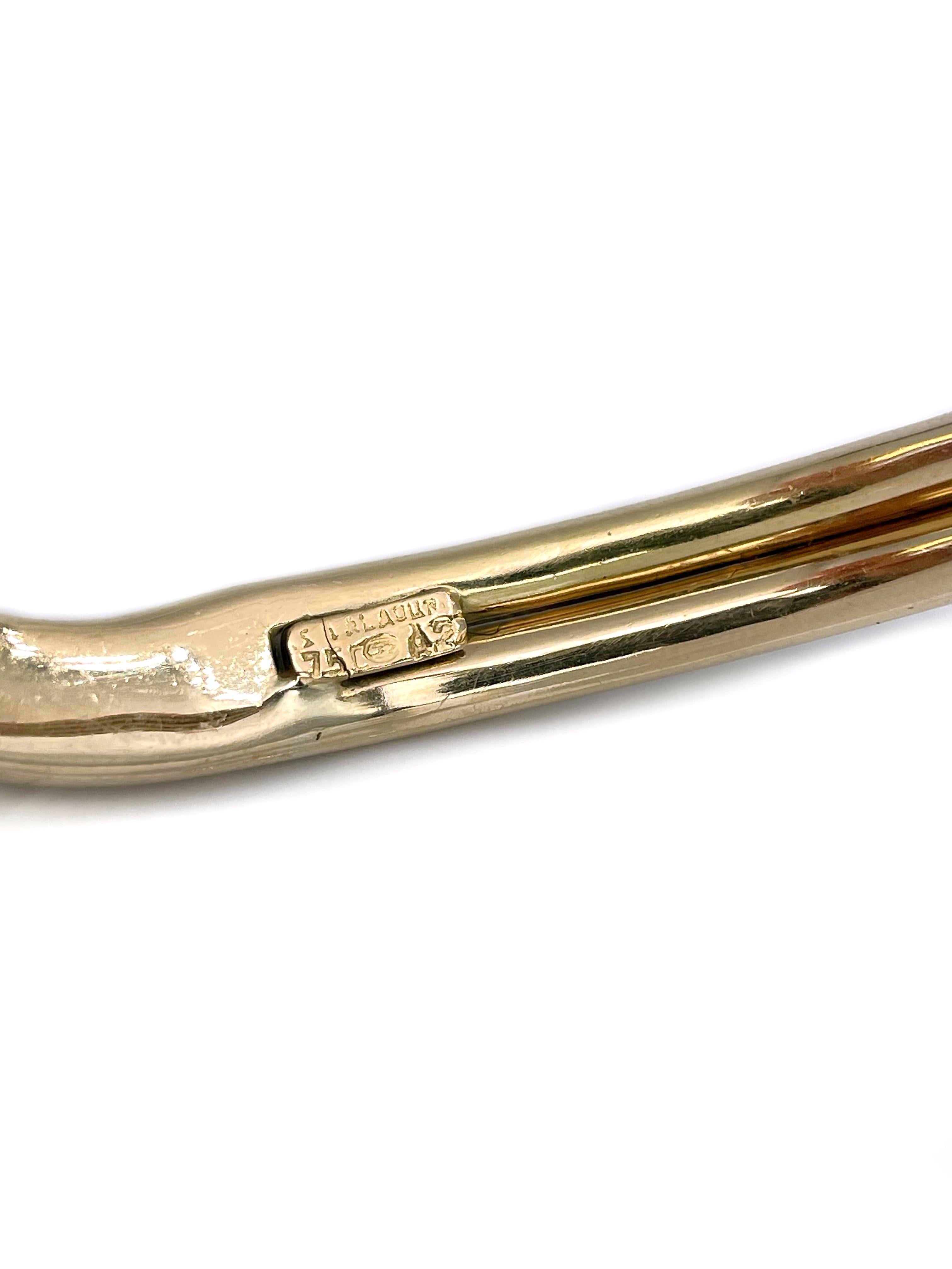 Vintage Lalaounis 18 Karat Yellow Gold Snake Bangle Bracelet For Sale 1