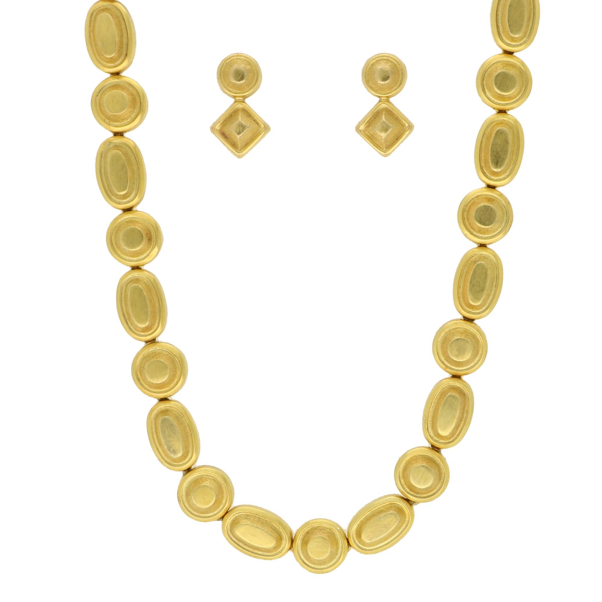 Conjunto vintage de collar y pendientes estilo griego Lalaounis en venta 2