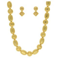 Conjunto vintage de collar y pendientes estilo griego Lalaounis