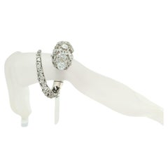 Vintage Collector's Piece Lalaounis Old Cut Diamonds Bangle in Platinum