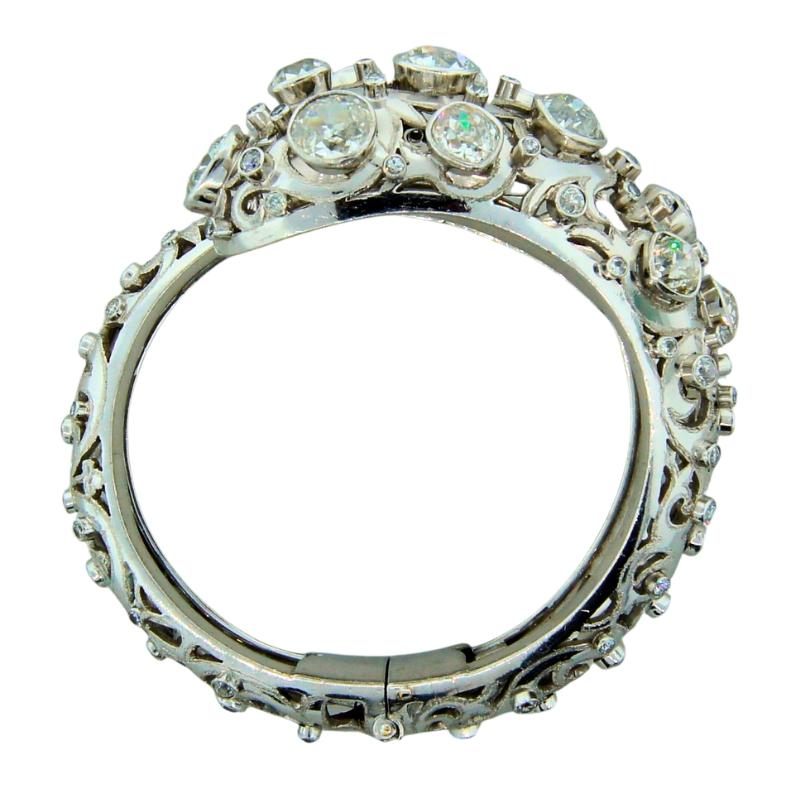 Vintage Lalaounis Schlangenarmband Platin Diamant 16 Karat Armreif im Angebot 6