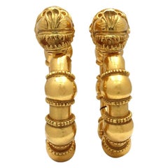 Vintage Lalaounis Yellow Gold Earrings