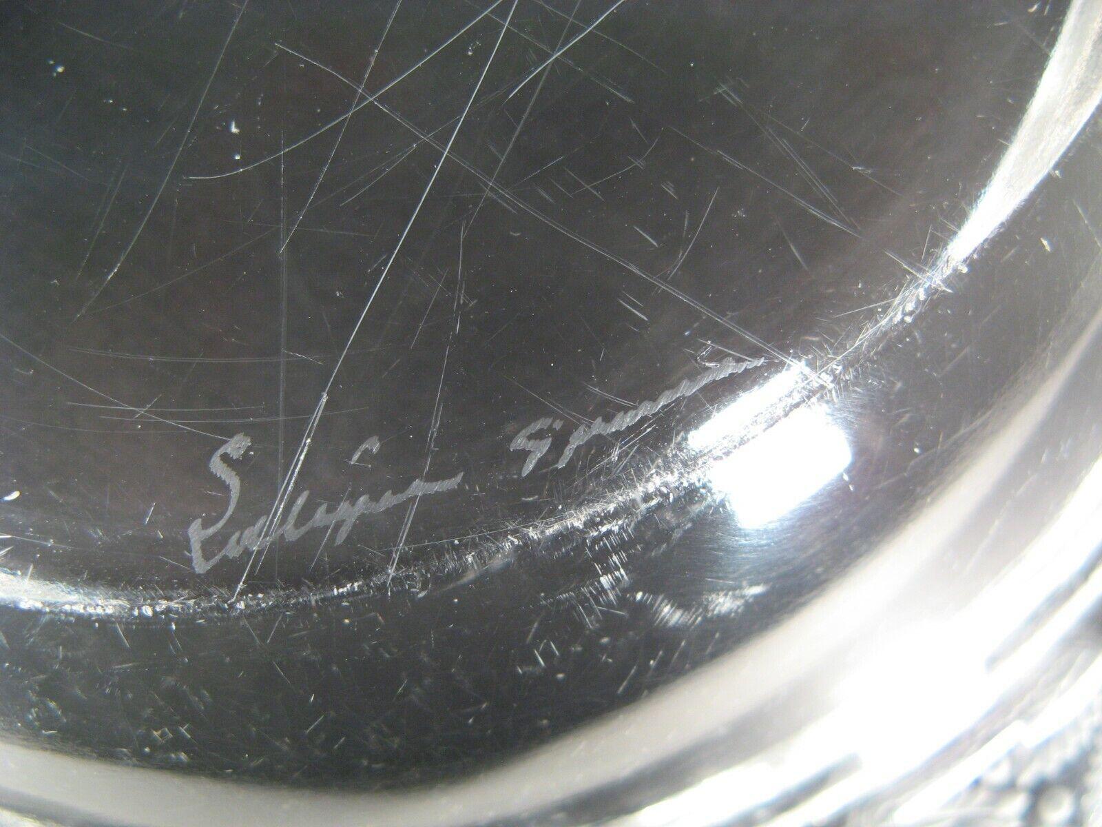Francese Ciotola in vetro pressato vintage Lalique 